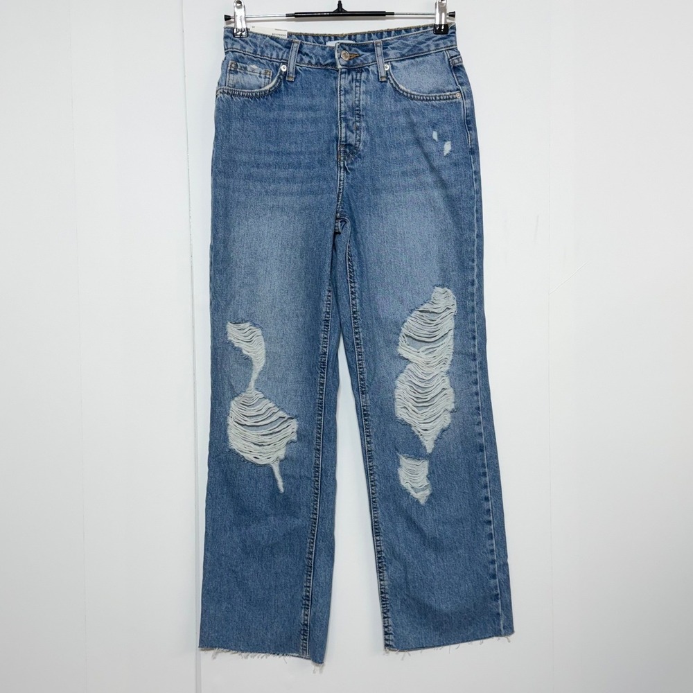 NEW Forever 21 Jeans Women Measures 26X28 Tag 24 Boyfriend Distress Slim Leg